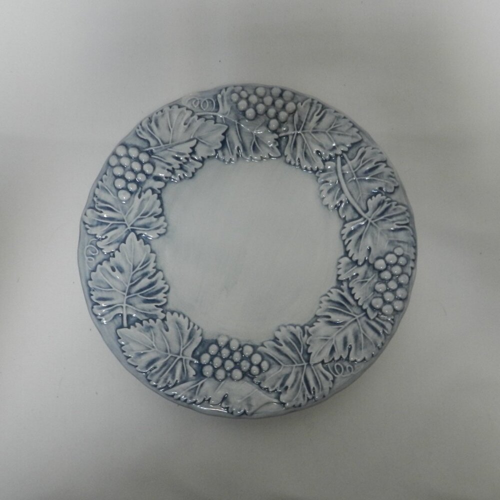 Williams Sonoma Italy blue Grapevine salad snack side plate Micro Dish NWT NEW
